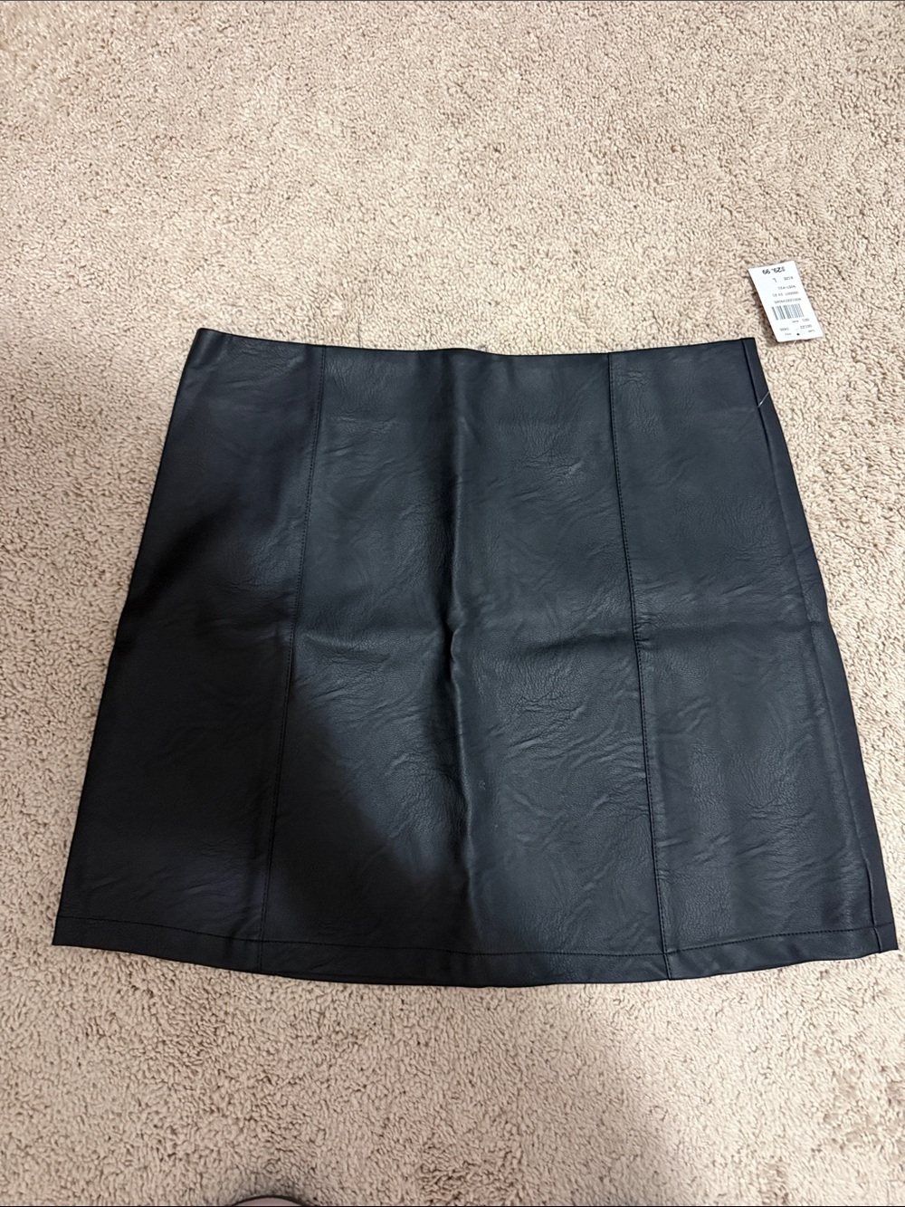 Eclipse Black Faux Leather Mini Skirt